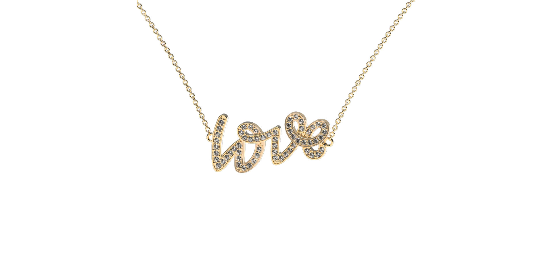 Náhrdelník s diamantmi Diamond Love