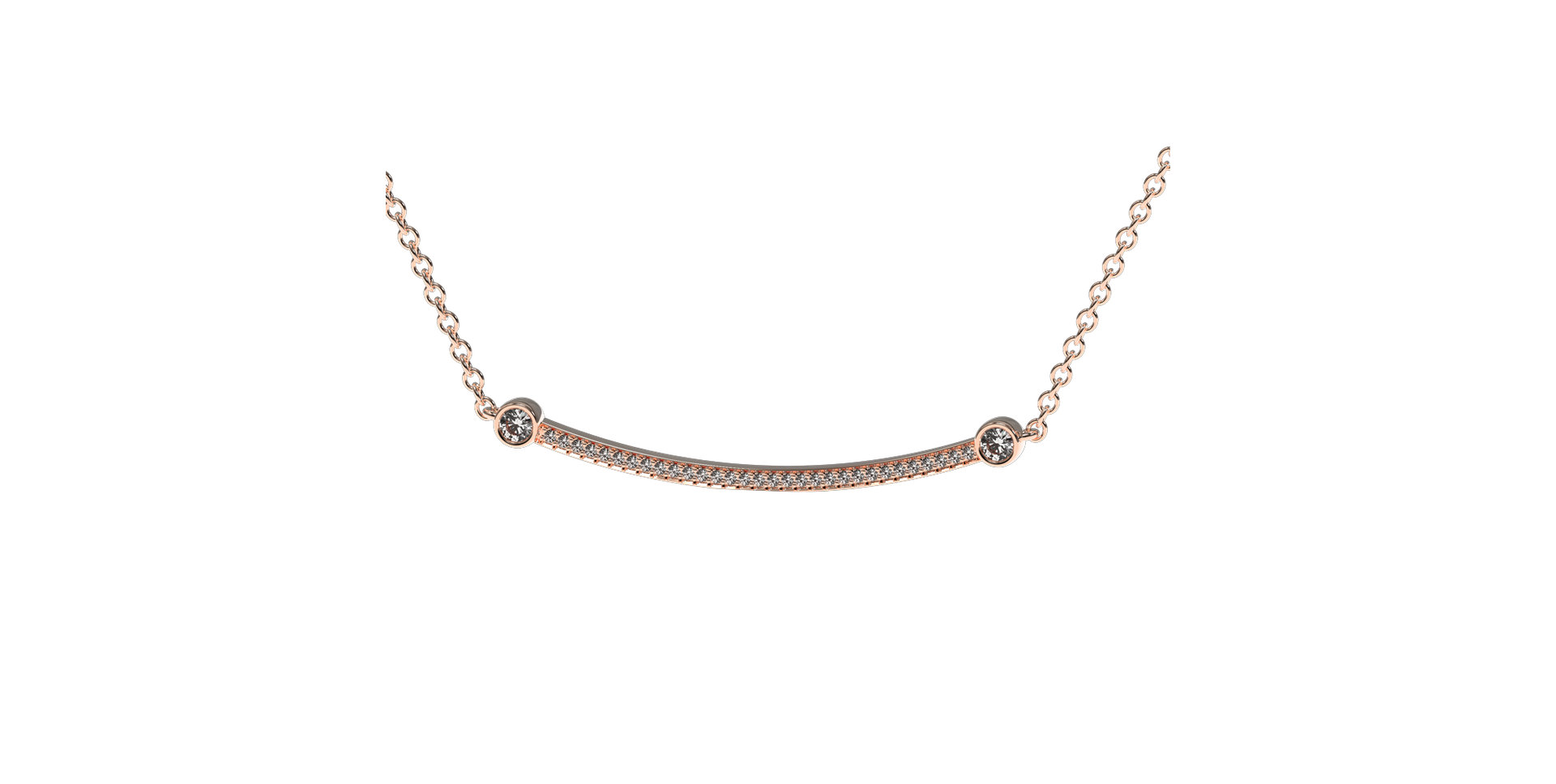 Náhrdelník s diamantmi Diamond Line