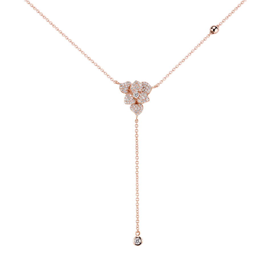 Náhrdelník s diamantmi Petal Sparkle