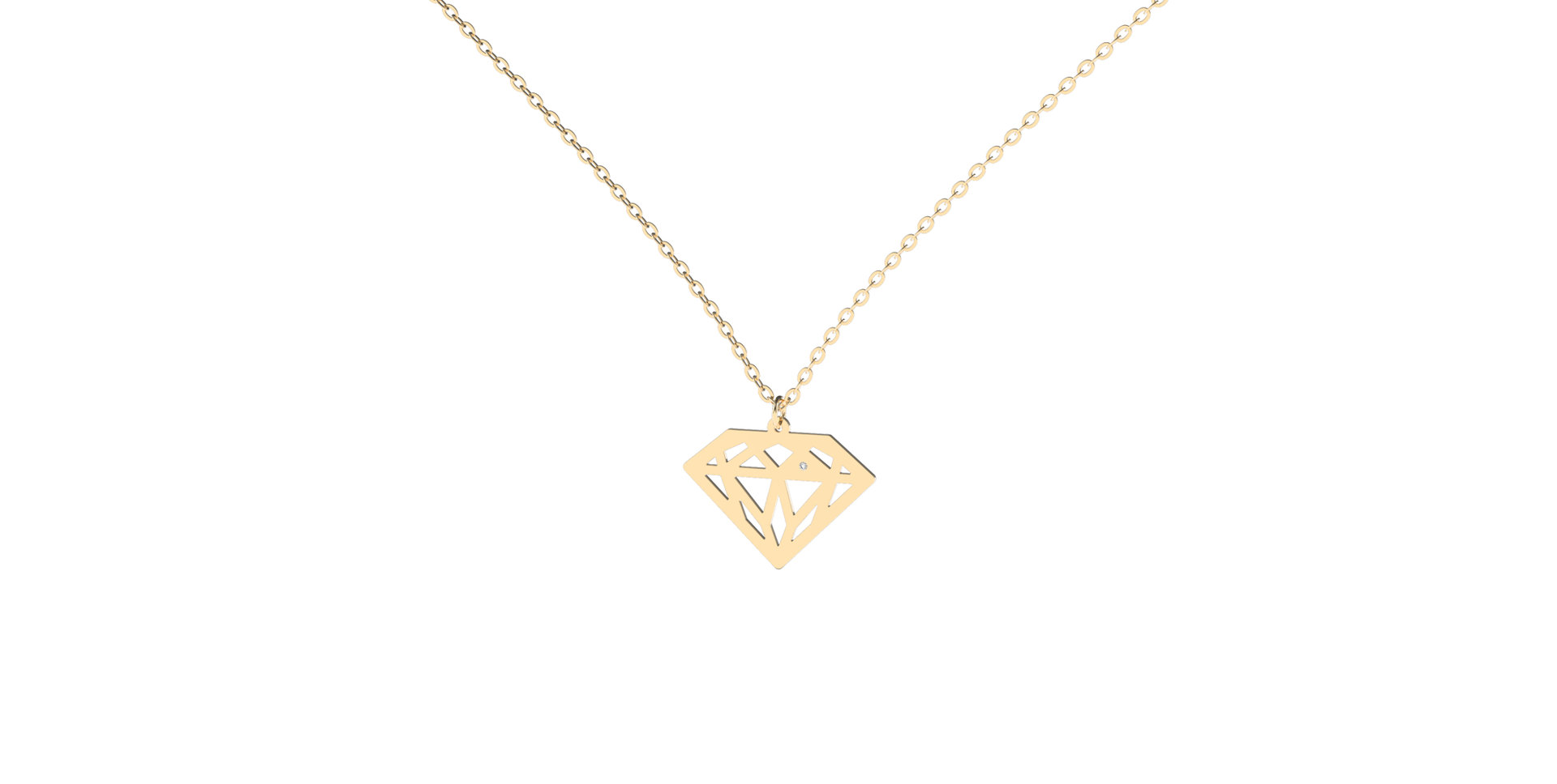 Náhrdelník s diamantom Diamond