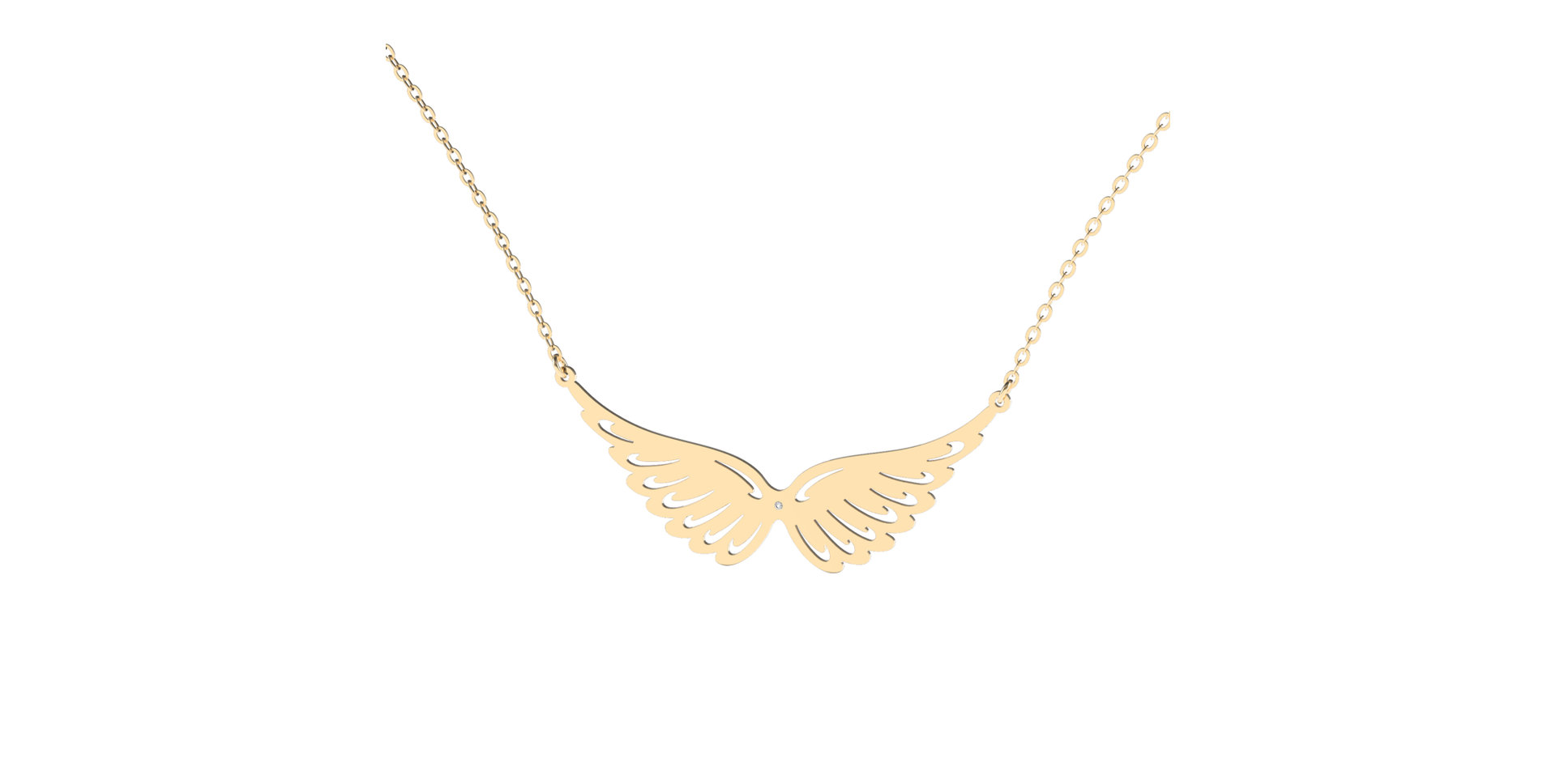 Náhrdelník s diamantom Wings