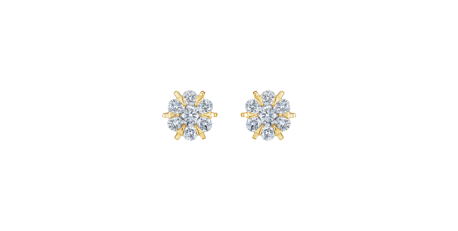 Náušnice s diamantmi Flowery