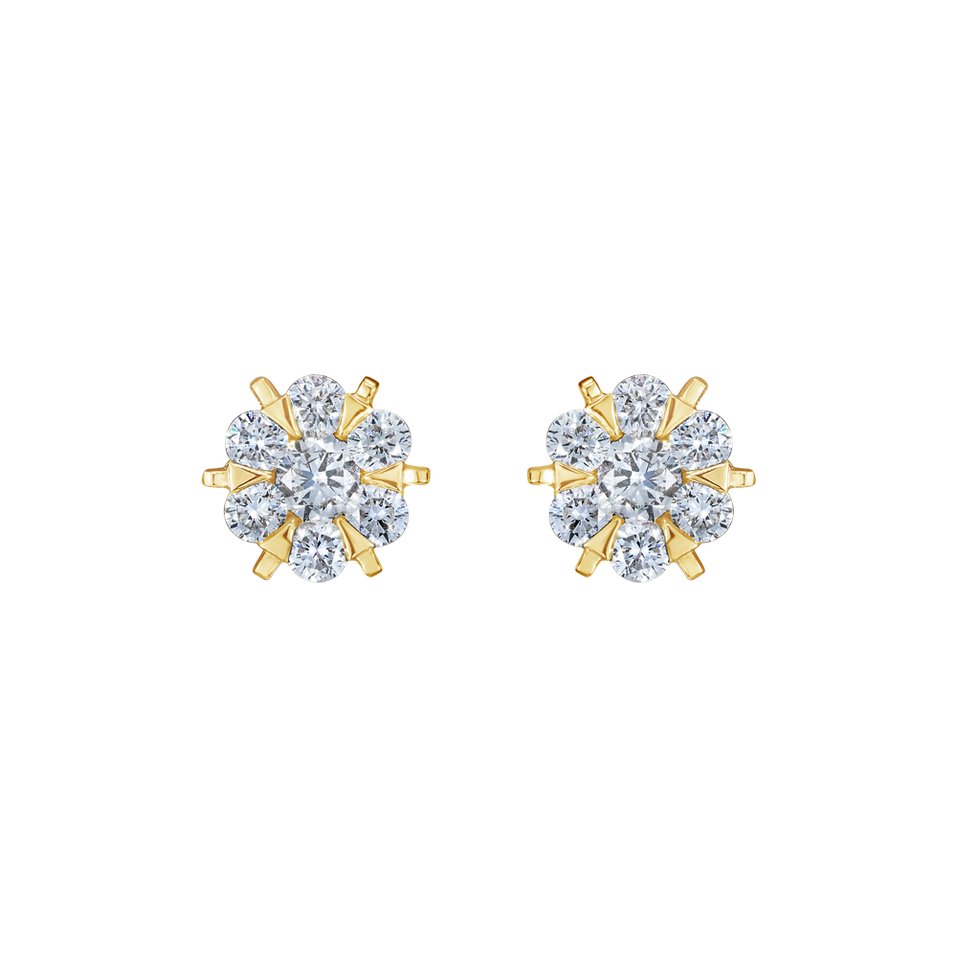Náušnice s diamantmi Flowery