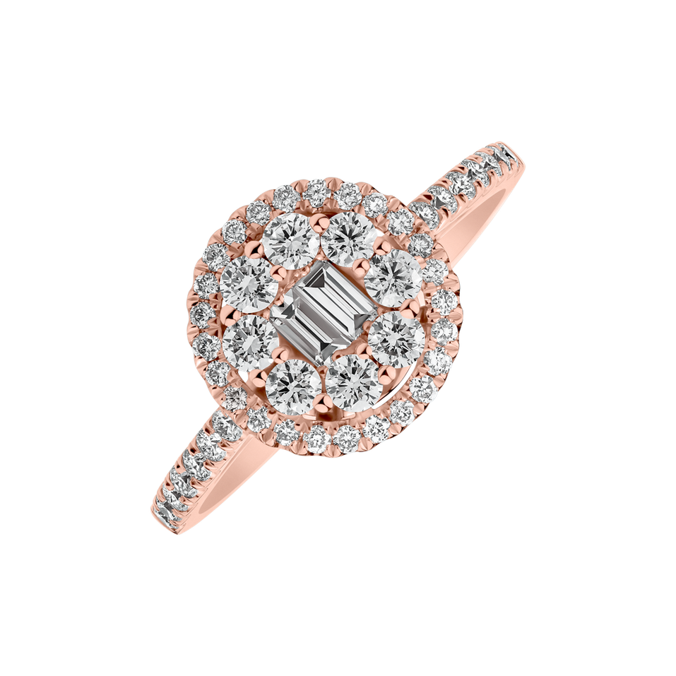 Prsteň s diamantmi Lunaria
