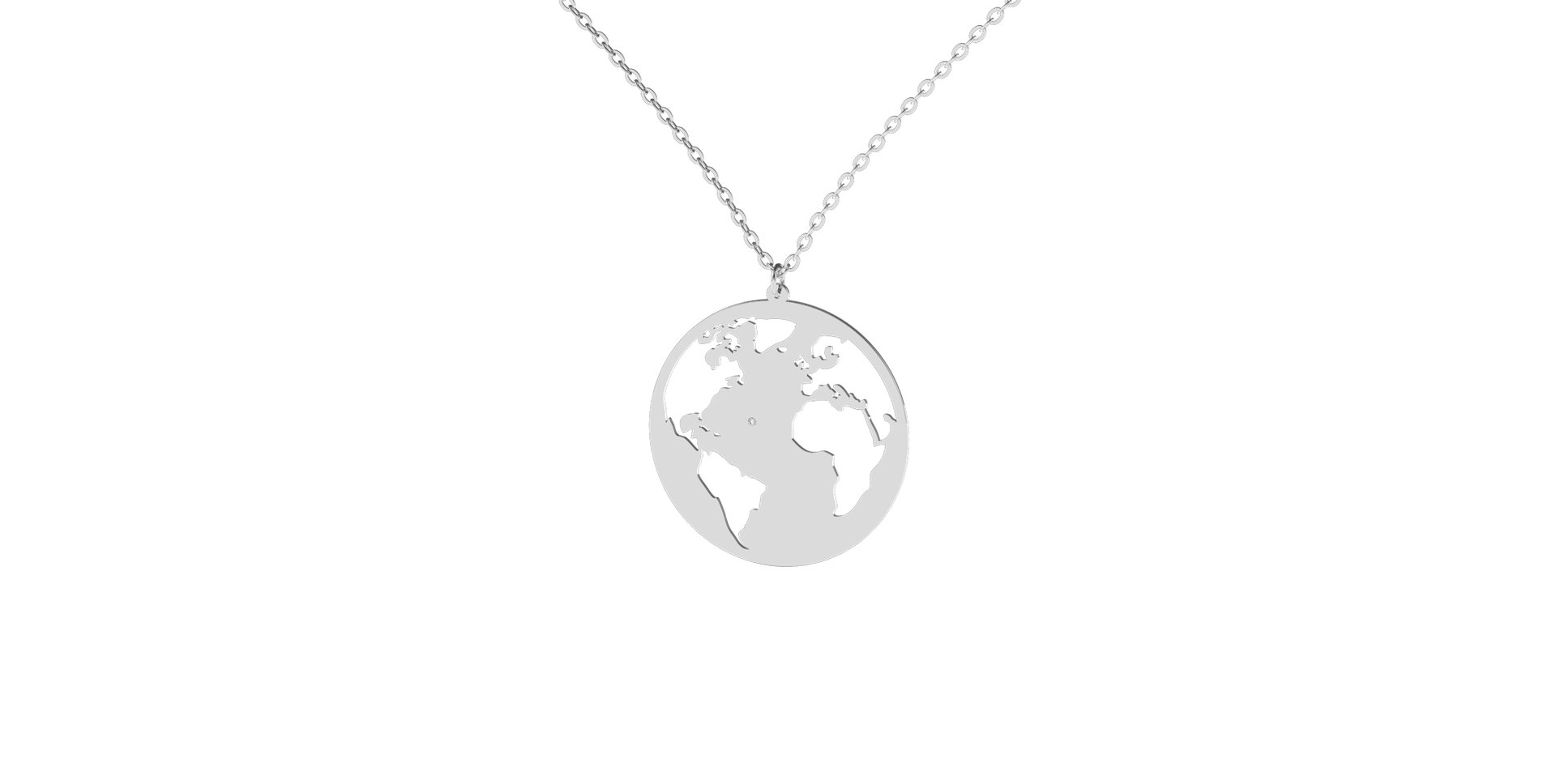 Náhrdelník s diamantom Earth