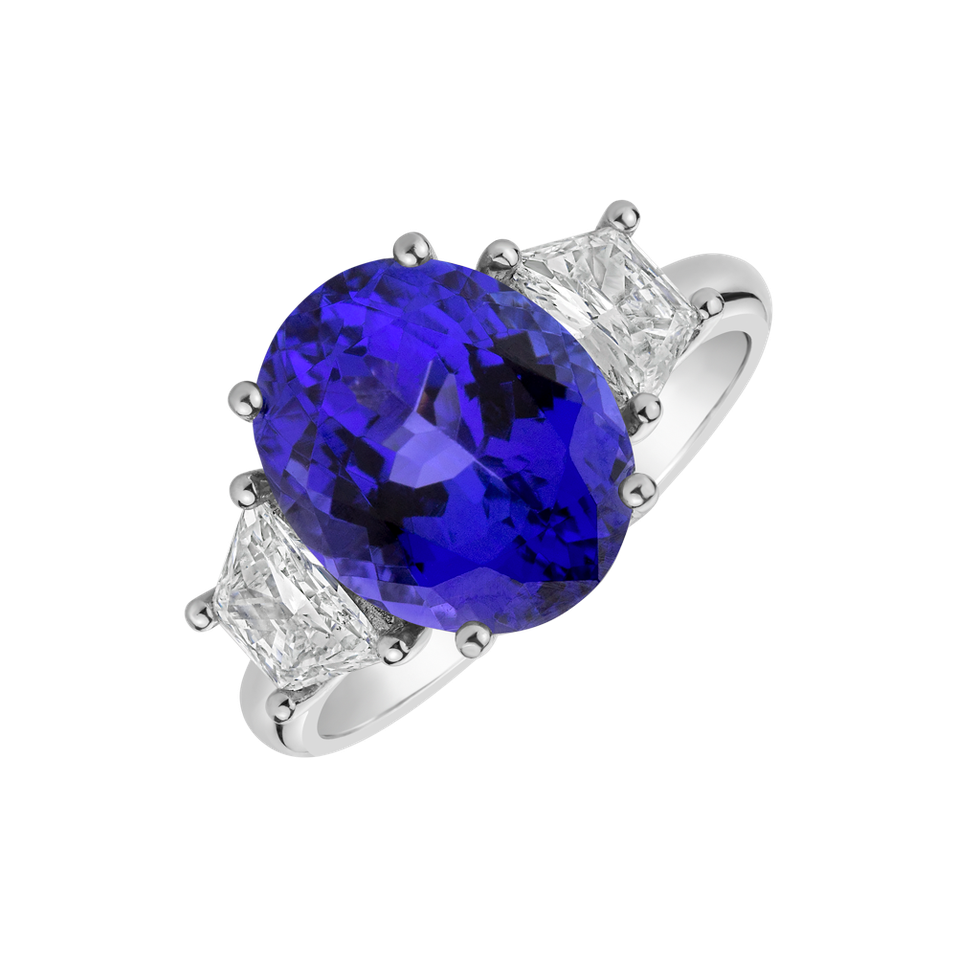Prsteň s tanzanitom a diamantmi Midnight Desire