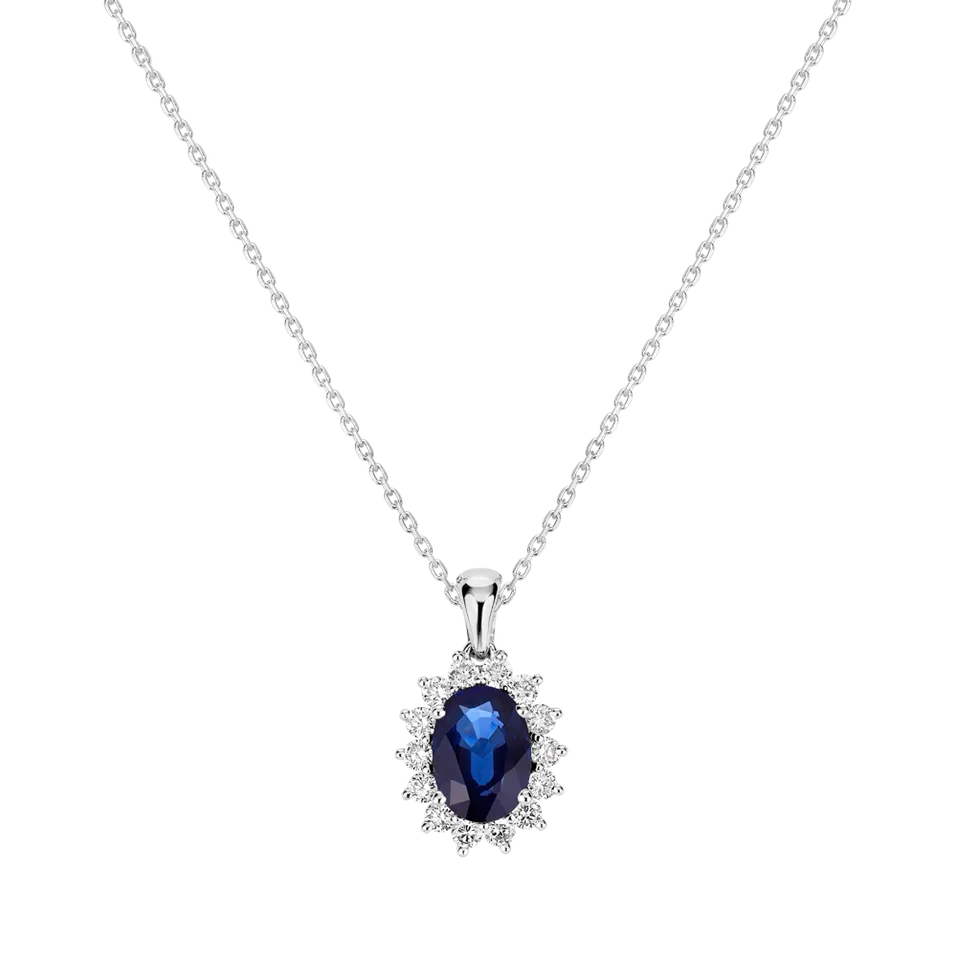 Přívěsok so zafírom a diamantmi Princess Sparkle