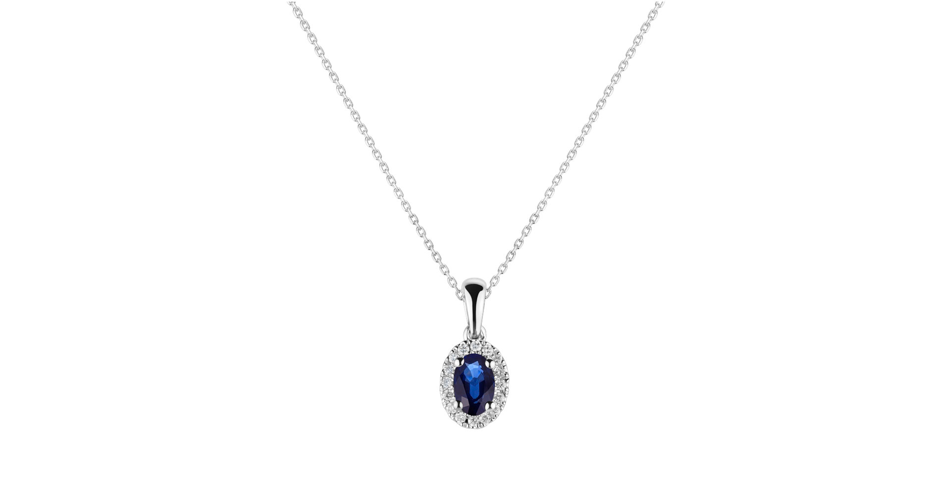Přívěsok so zafírom a diamantmi Princess Essence