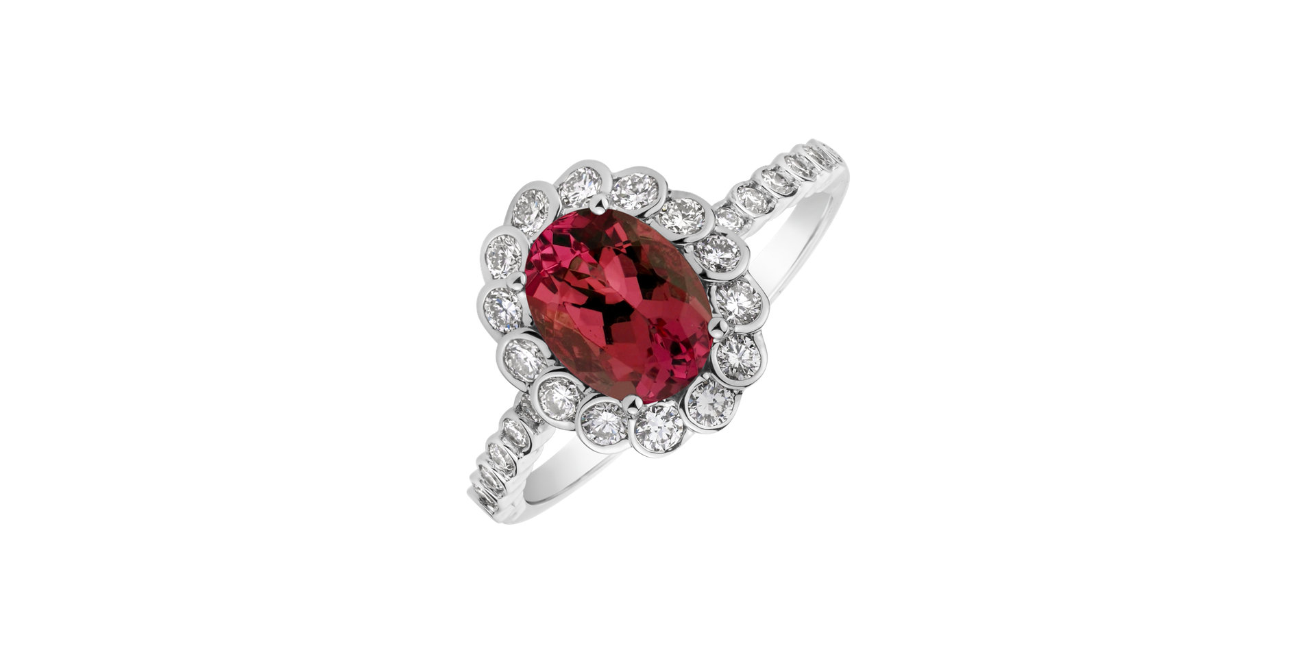 Prsteň s rubínom a diamantmi Princess Glamour