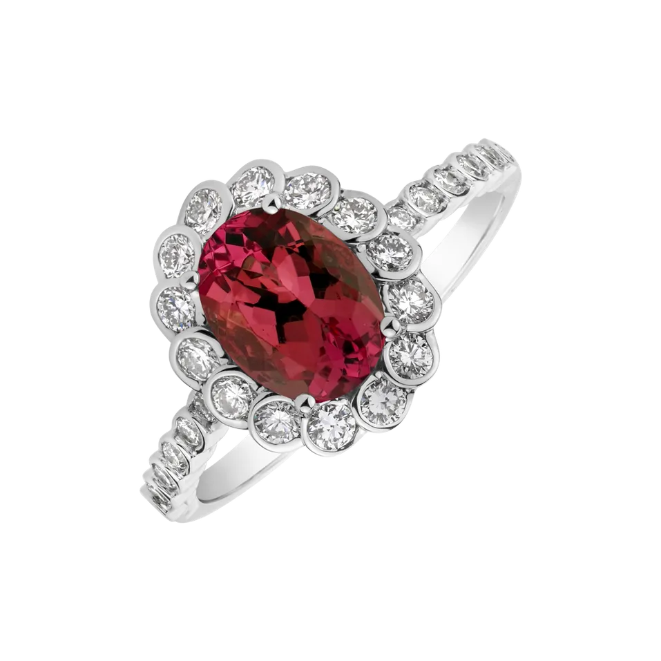 Prsteň s rubínom a diamantmi Princess Glamour
