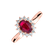 Prsteň s rubínom a diamantmi Princess Sparkle2
