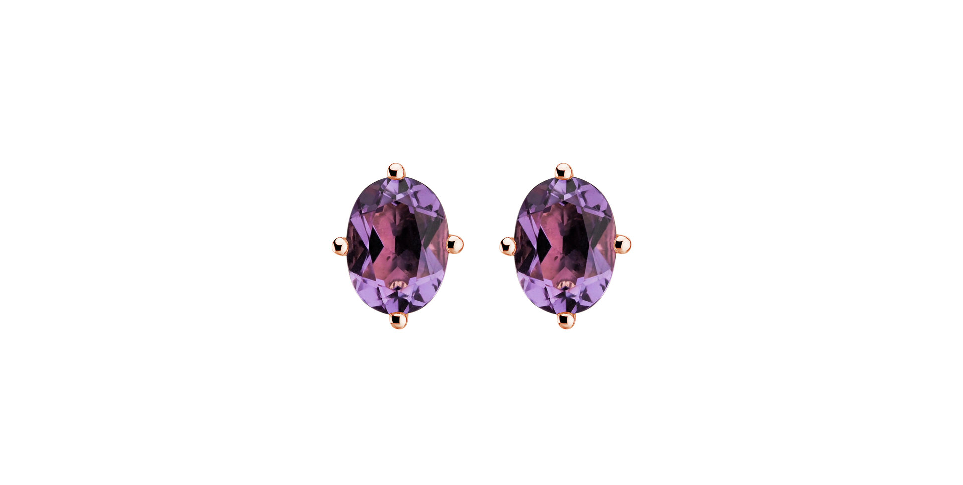 Naušnice s ametystem Oriane