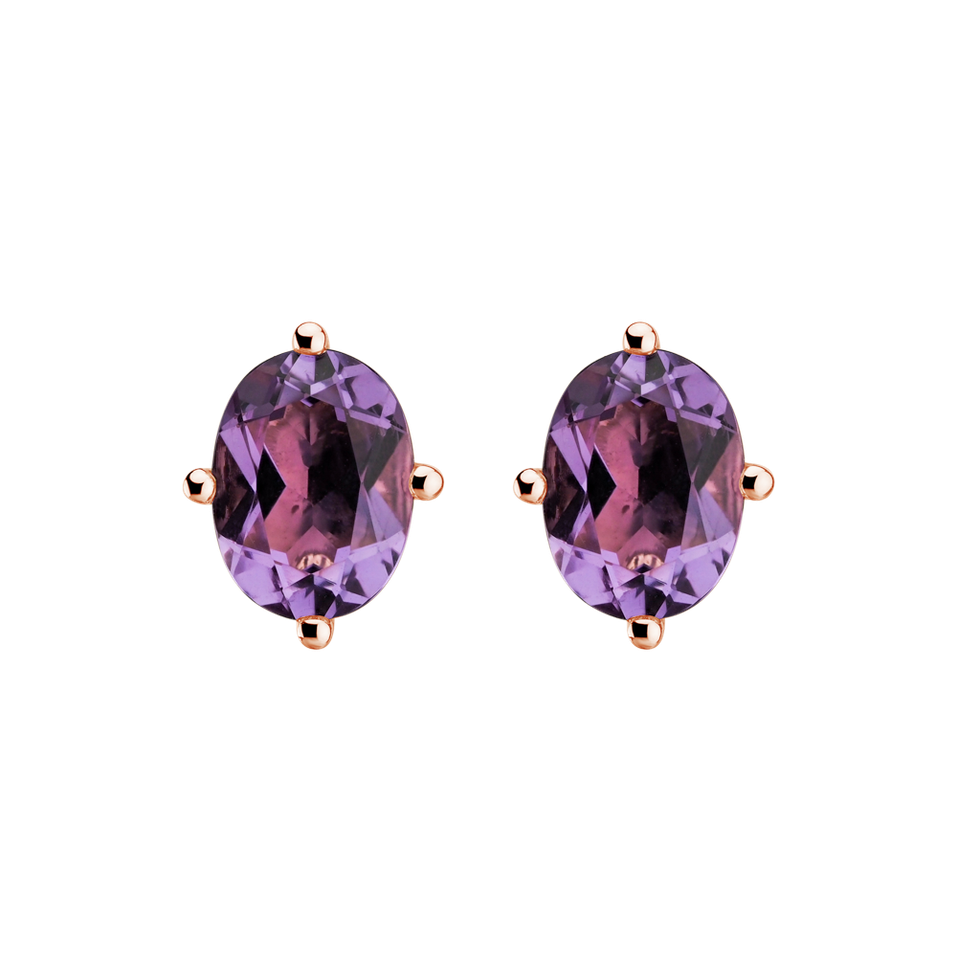 Naušnice s ametystem Oriane