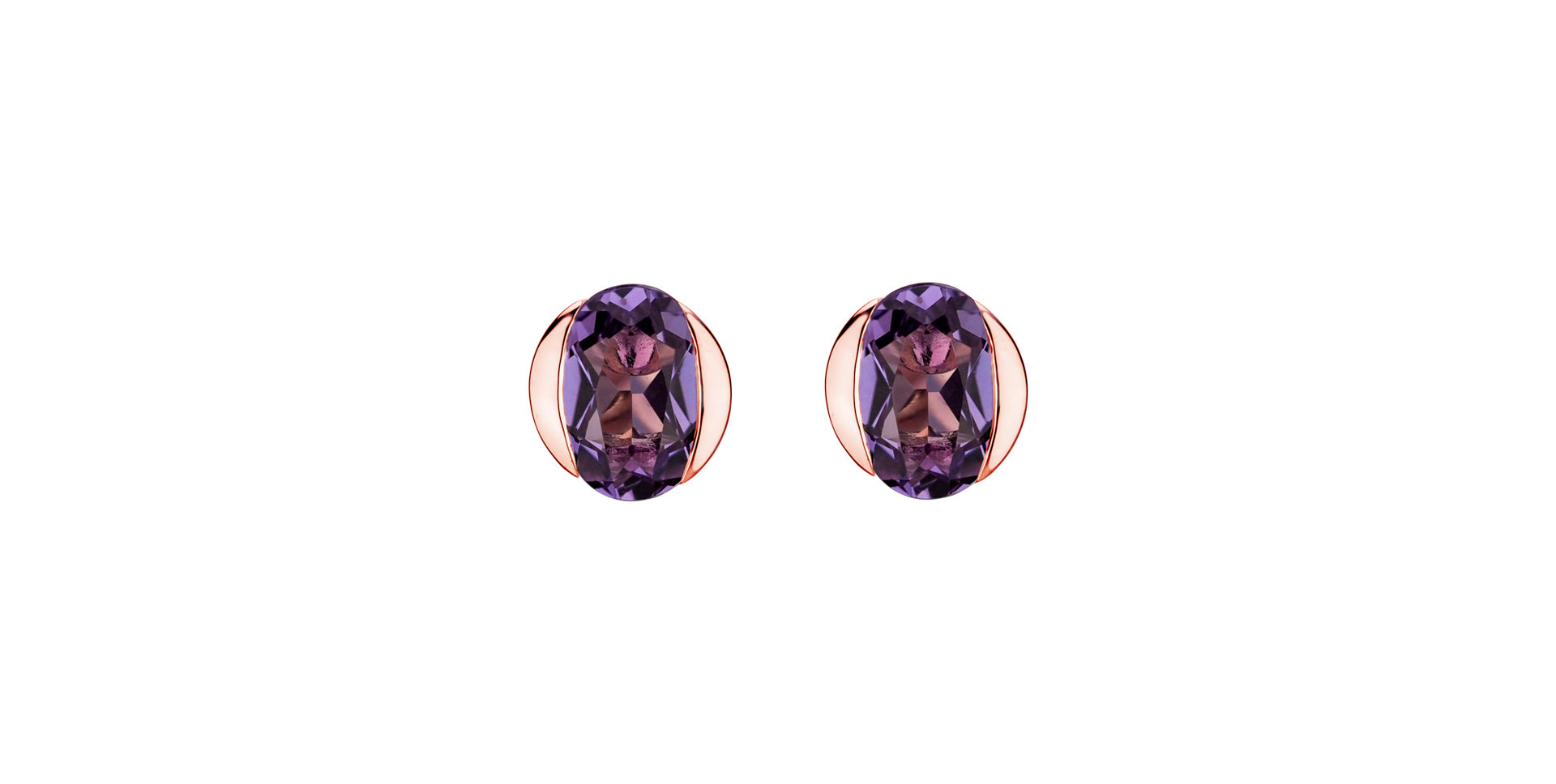 Naušnice s ametystom Rosaire