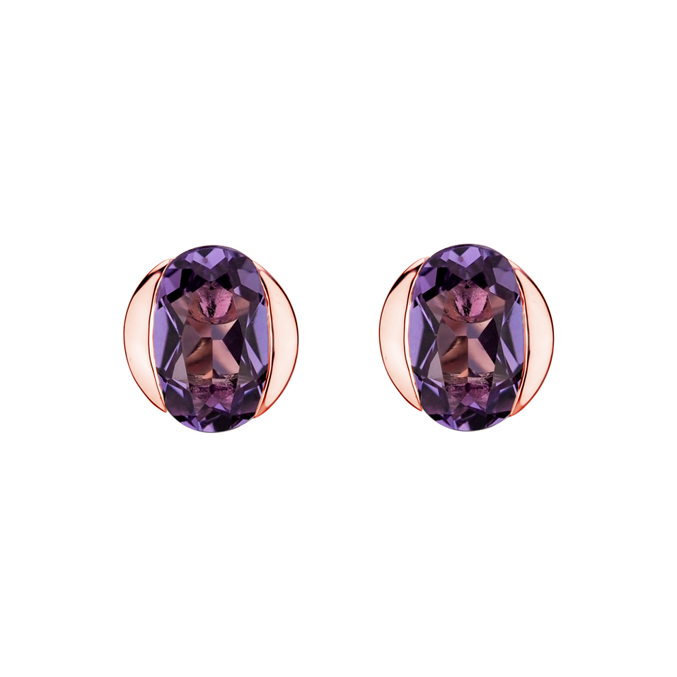 Naušnice s ametystom Rosaire