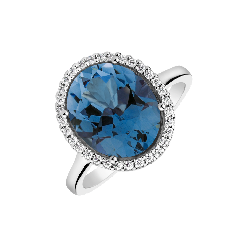 Prsteň s diamantmi a topásom Lucius