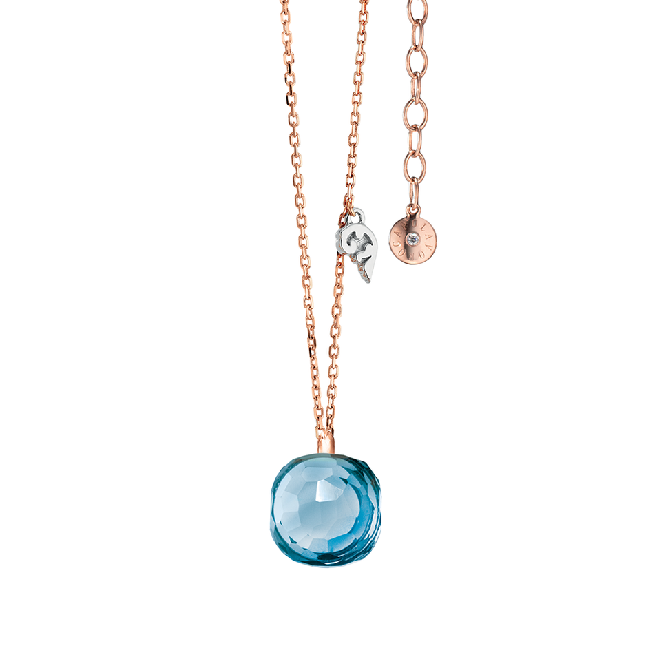 Náhrdelník s topásom sky Happy Holi