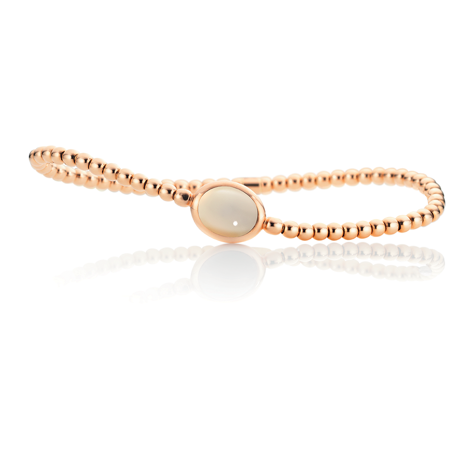 Náramok s bielym mesačným kameňom Velluto