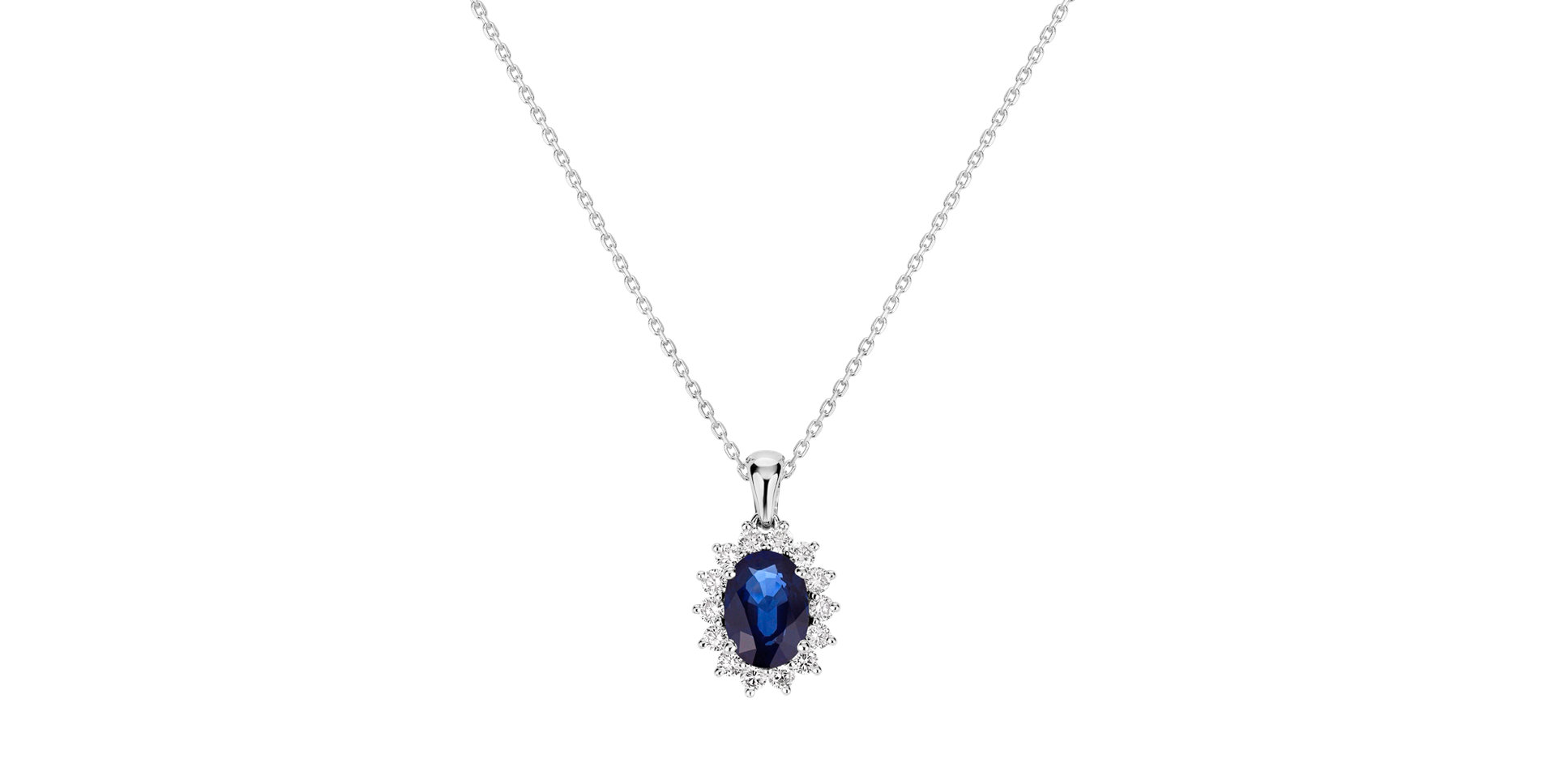 Přívěsok so zafírom a diamantmi Princess Sparkle