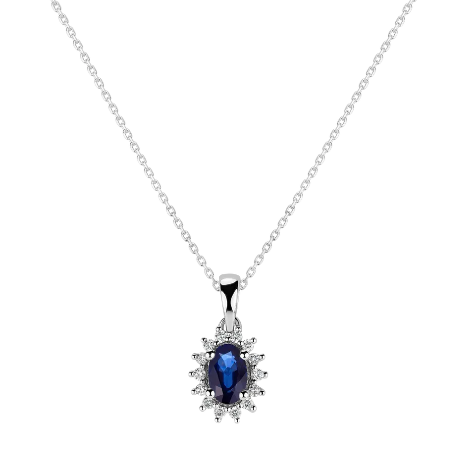 Přívěsok so zafírom a diamantmi Princess Sparkle