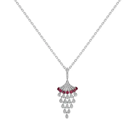 Přívěsok s diamantmi a rubínmi Royal Mesh