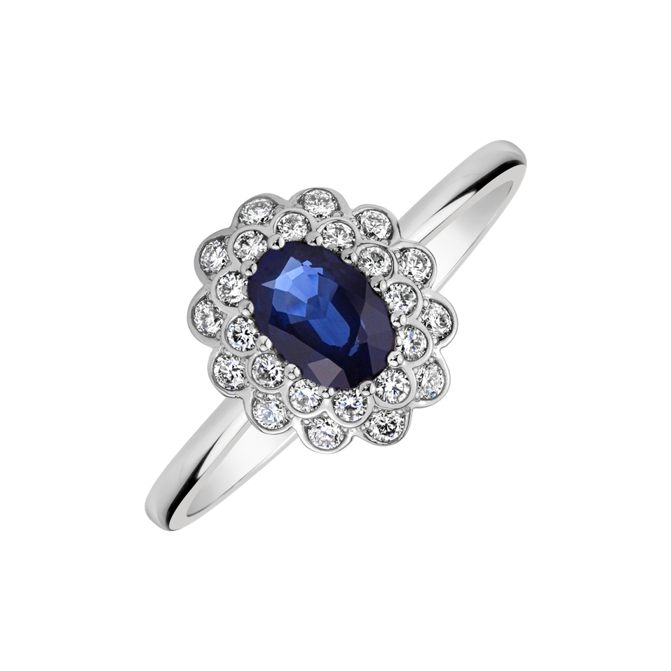 Prsteň s diamantmi a zafírom Fairy Goddess