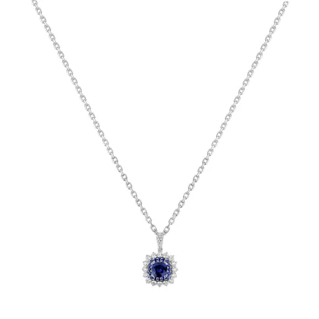 Přívěsok so zafírmi a diamantmi Radiant Shine