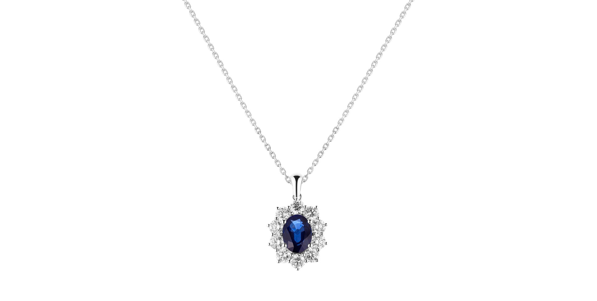 Přívěsok so zafírom a diamantmi Goddess Elegance