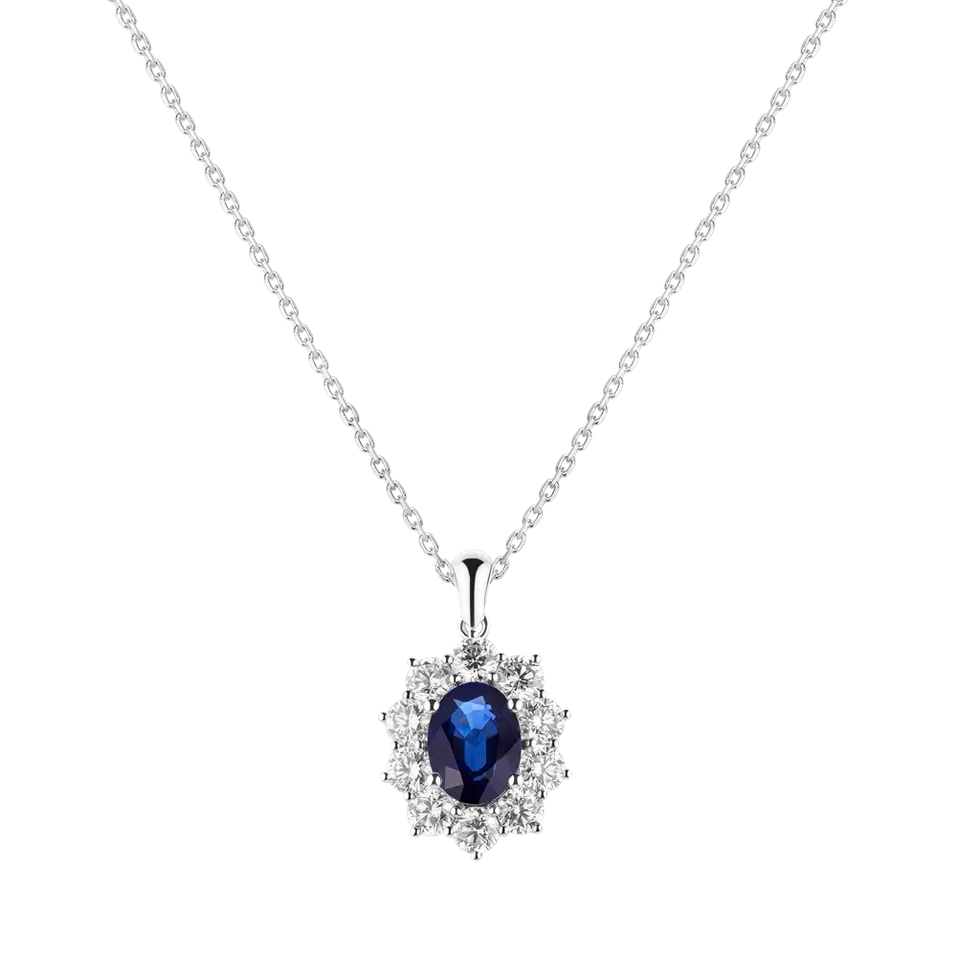 Přívěsok so zafírom a diamantmi Goddess Elegance