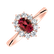 Prsteň s diamantmi a rubínom Princess2