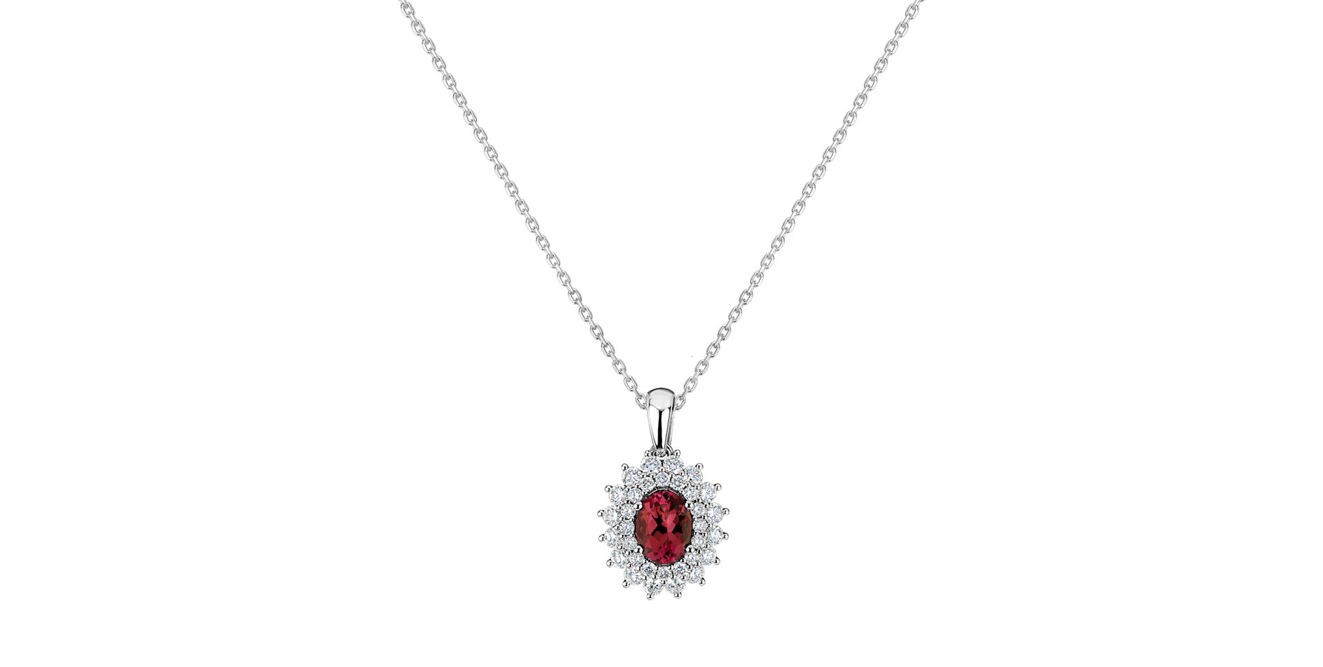 Přívěsok s rubínom a diamantmi Princess Hope