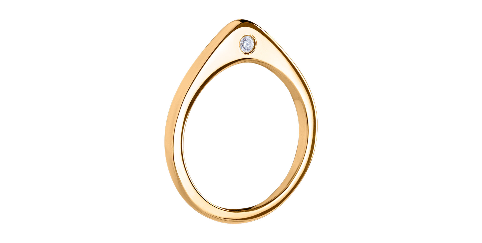 Prsten s diamantem Triangulum