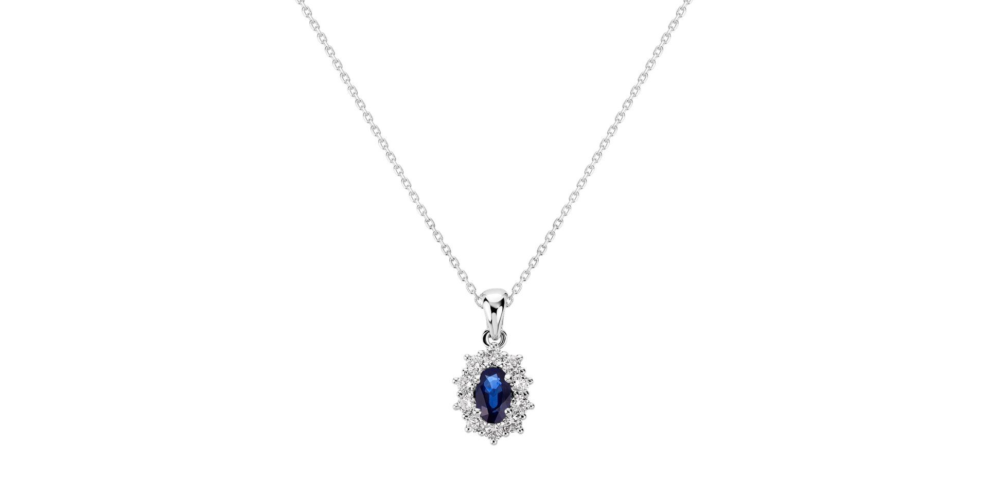 Přívěsok so zafírom a diamantmi Goddess Elegance