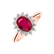 Prsteň s diamantmi a rubínom Princess Sparkle2
