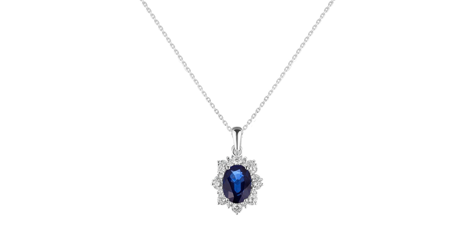 Přívěsok so zafírom a diamantmi Royal Aurora