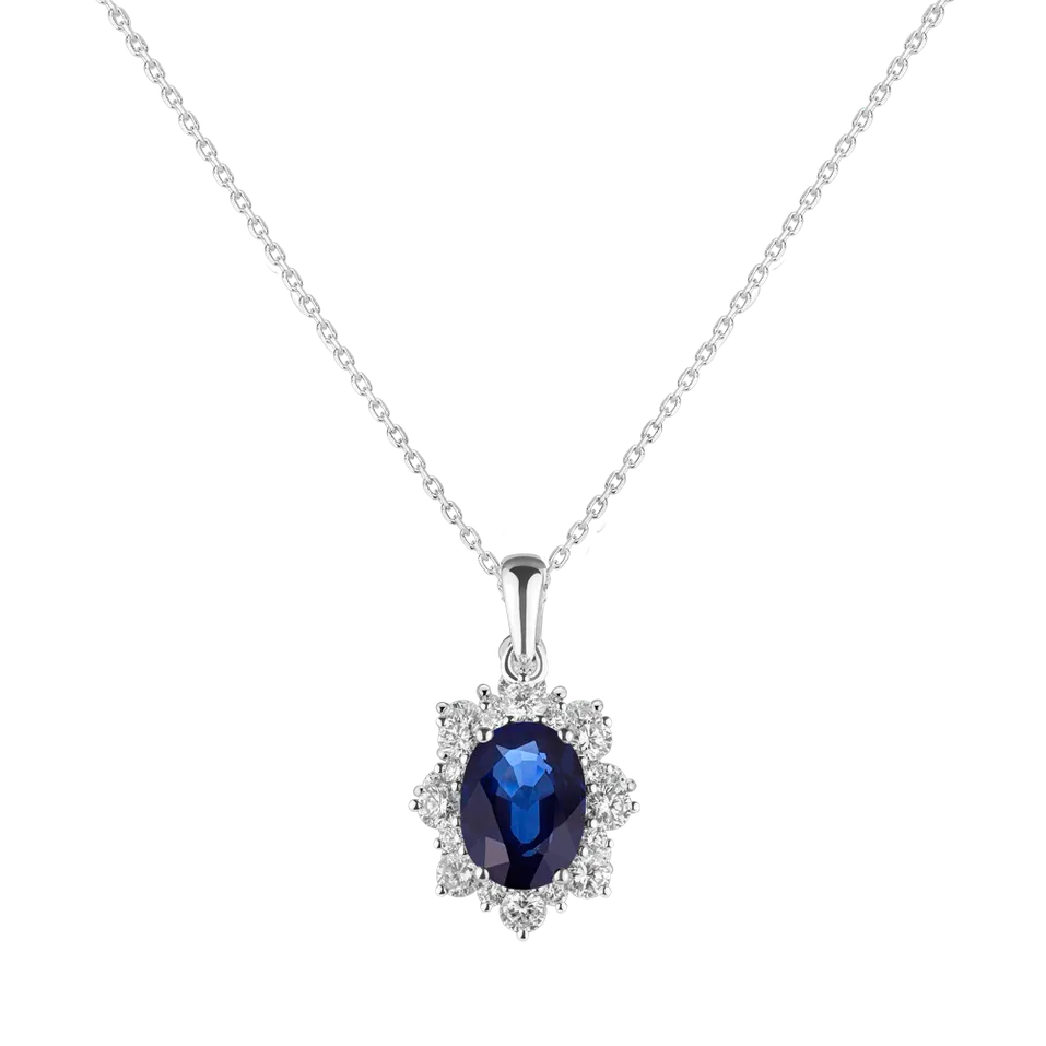Přívěsok so zafírom a diamantmi Royal Aurora
