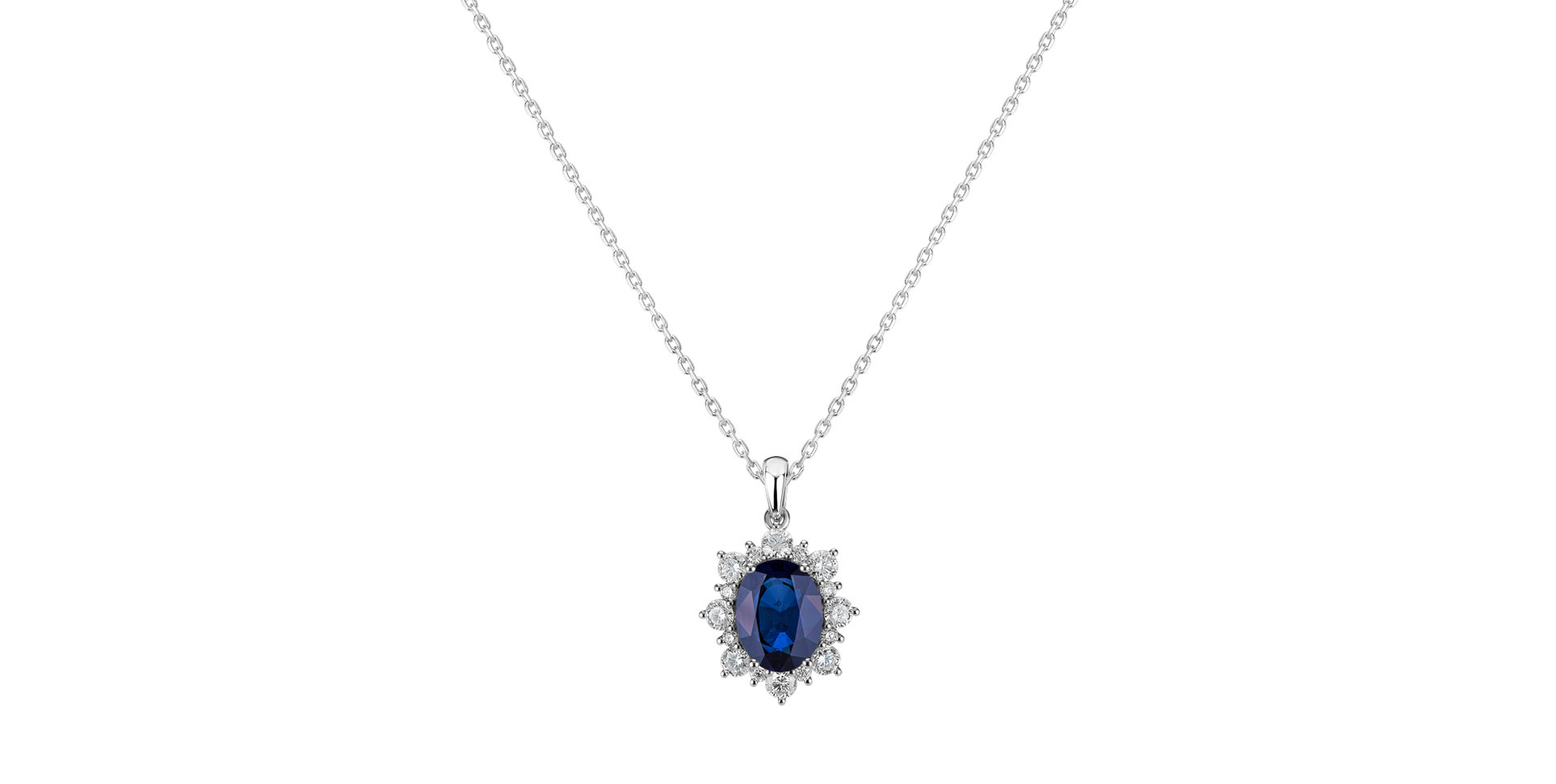 Přívěsok so zafírom a diamantmi Royal Aurora