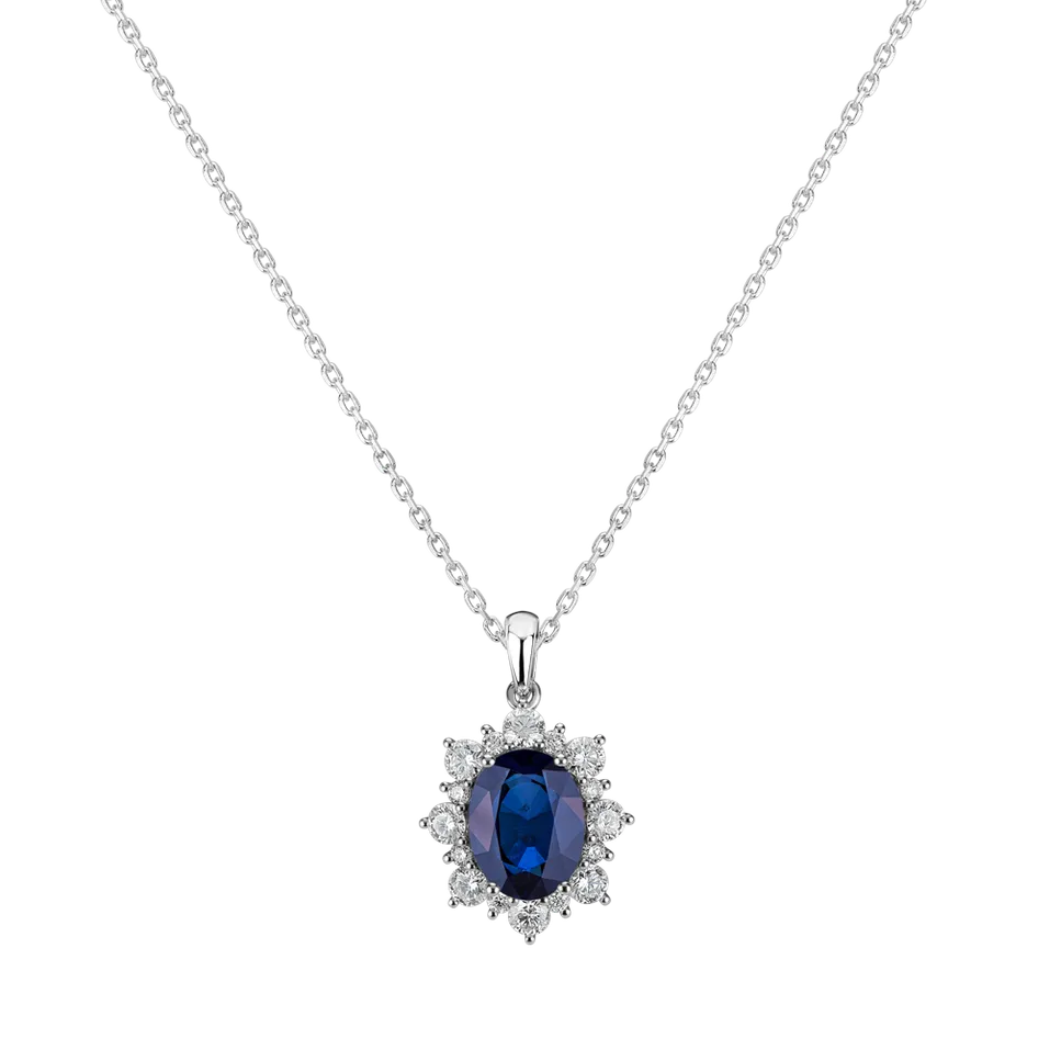 Přívěsok so zafírom a diamantmi Royal Aurora