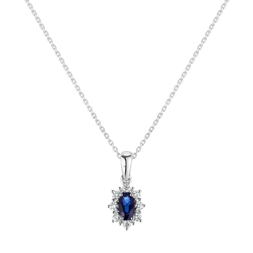 Přívěsok so zafírom a diamantmi Royal Aurora