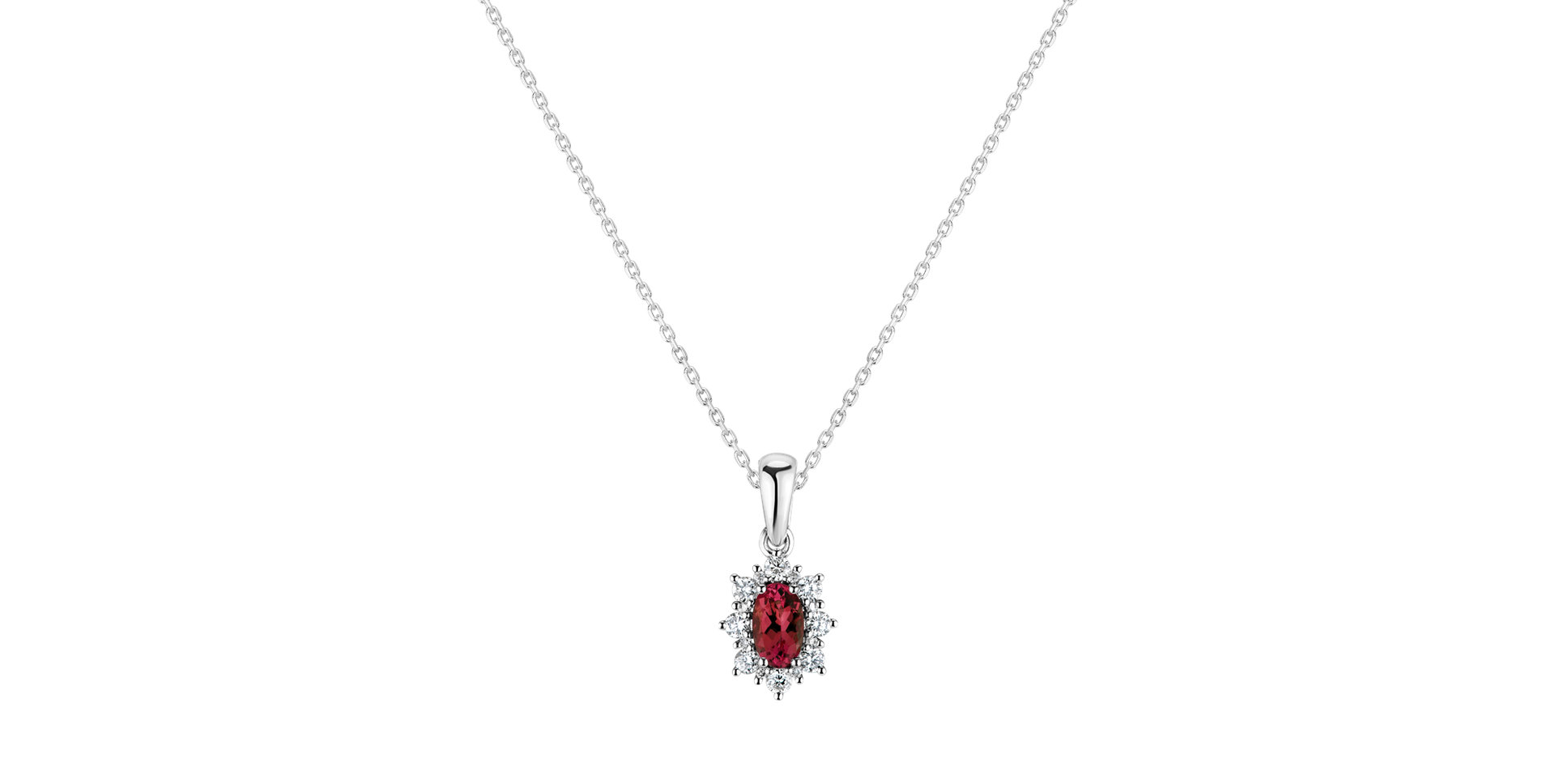 Přívěsok s rubínom a diamantmi Royal Aurora