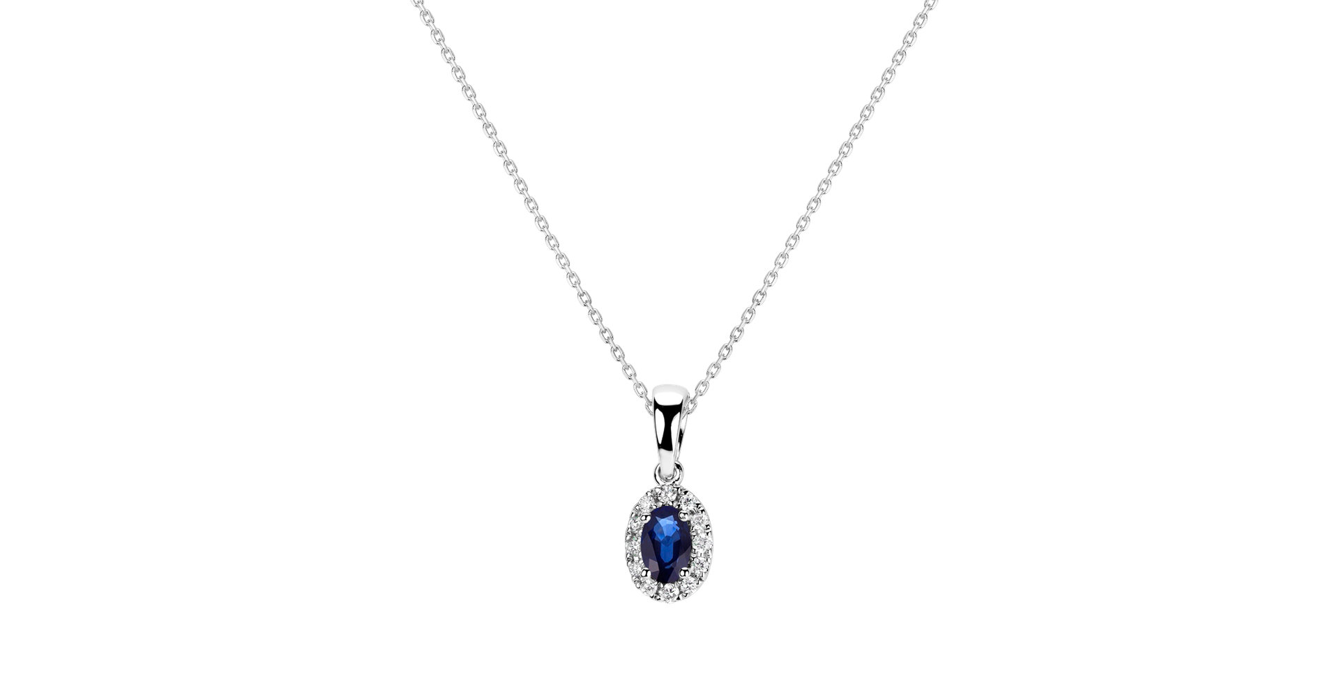 Přívěsok so zafírom a diamantmi Princess Essence