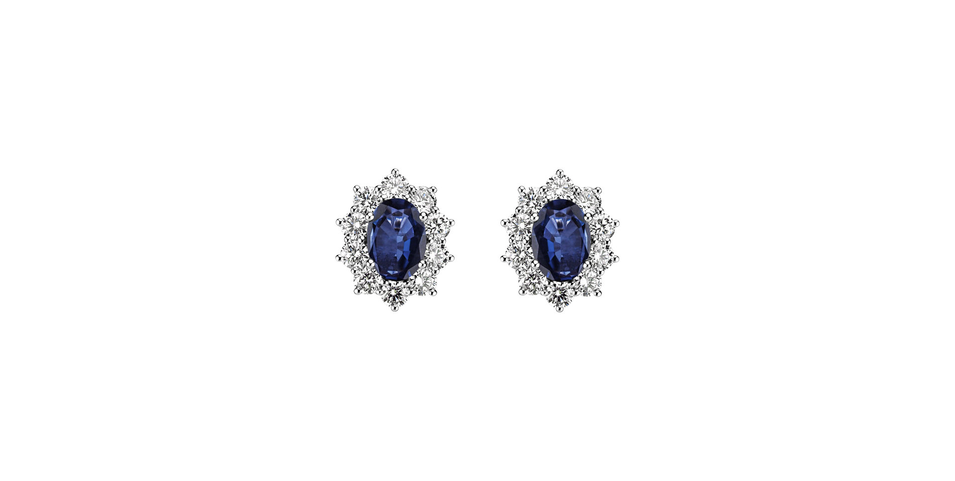 Náušnice s zafírom a diamantmi Moon Witchery