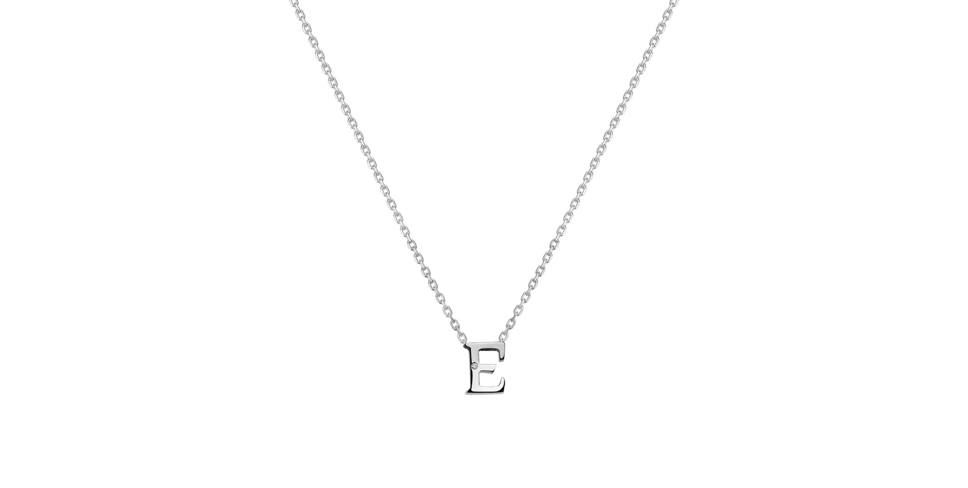 Náhrdelník s diamantom Flat Line E