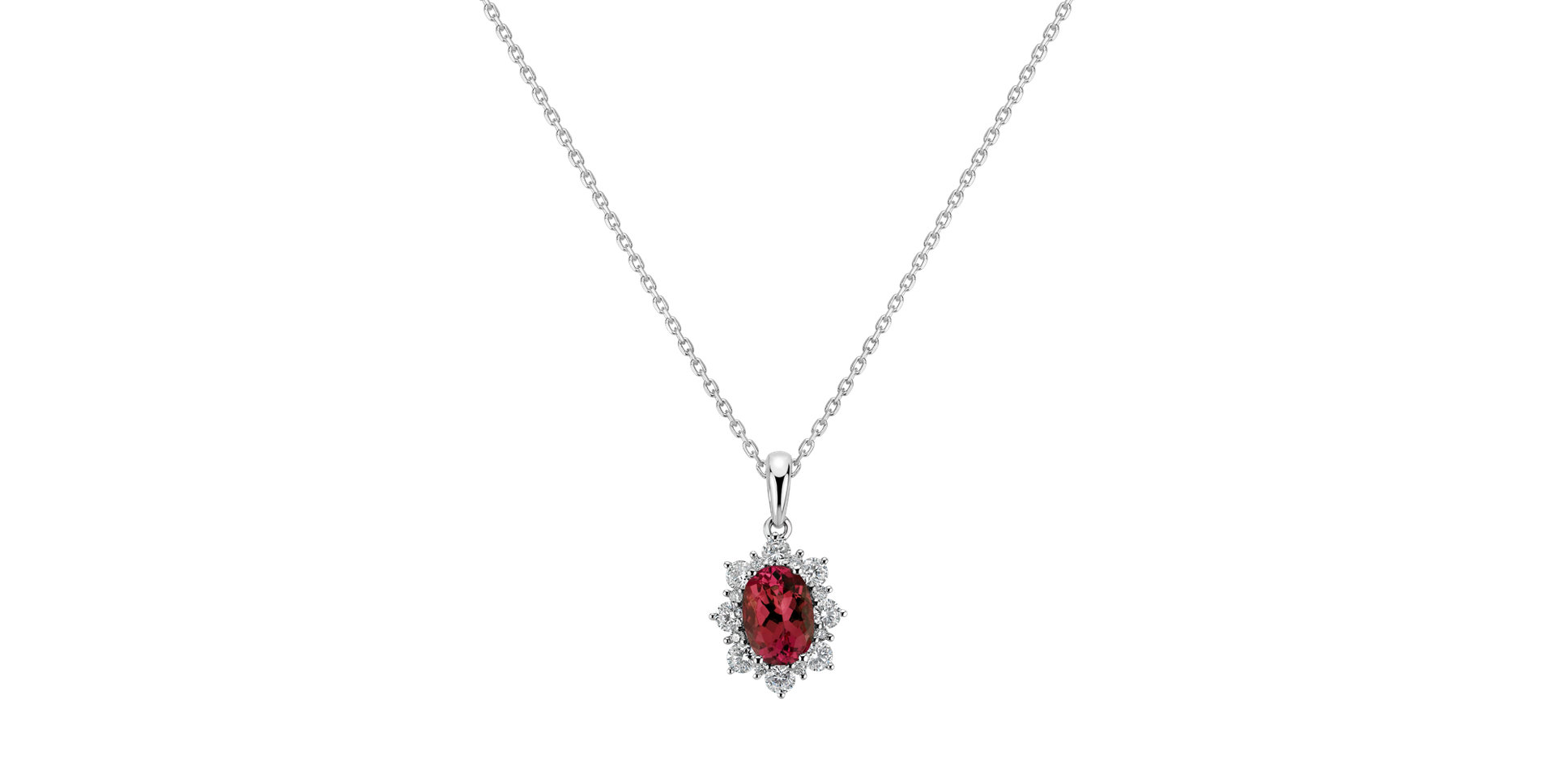 Přívěsok s rubínom a diamantmi Royal Aurora
