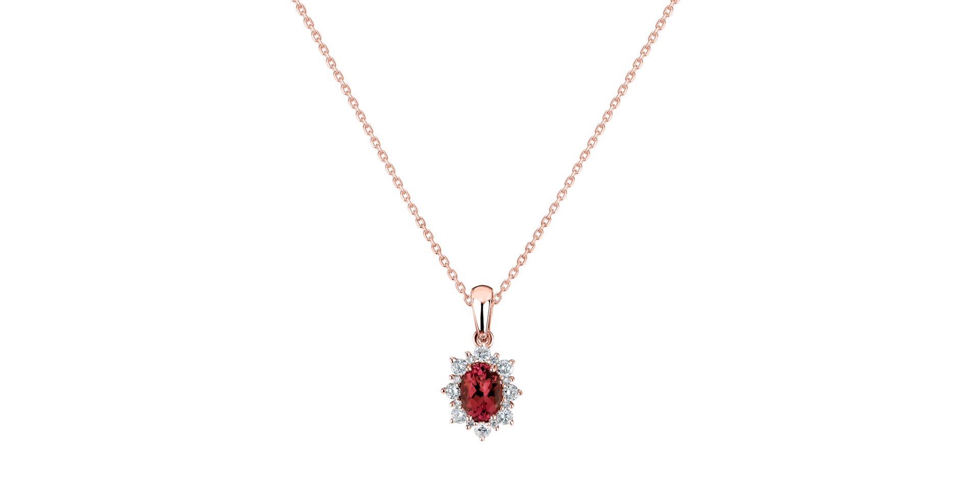 Přívěsok s rubínom a diamantmi Royal Aurora