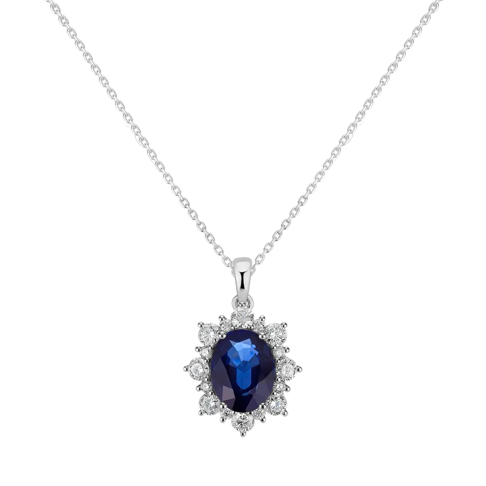 Přívěsok so zafírom a diamantmi Royal Aurora