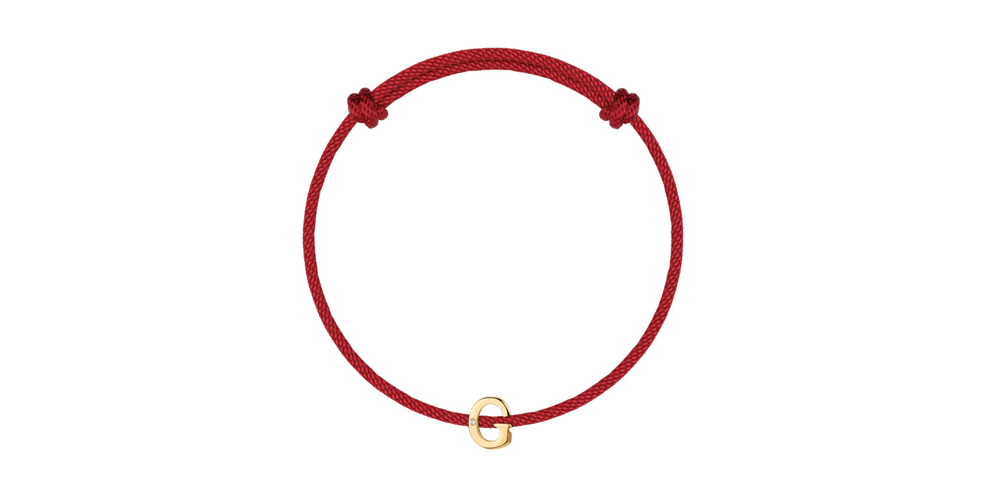 Diamantový náramok so šnúrkou Flat Line G