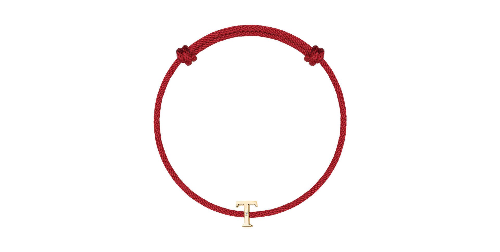 Diamantový náramok so šnúrkou Flat Line T