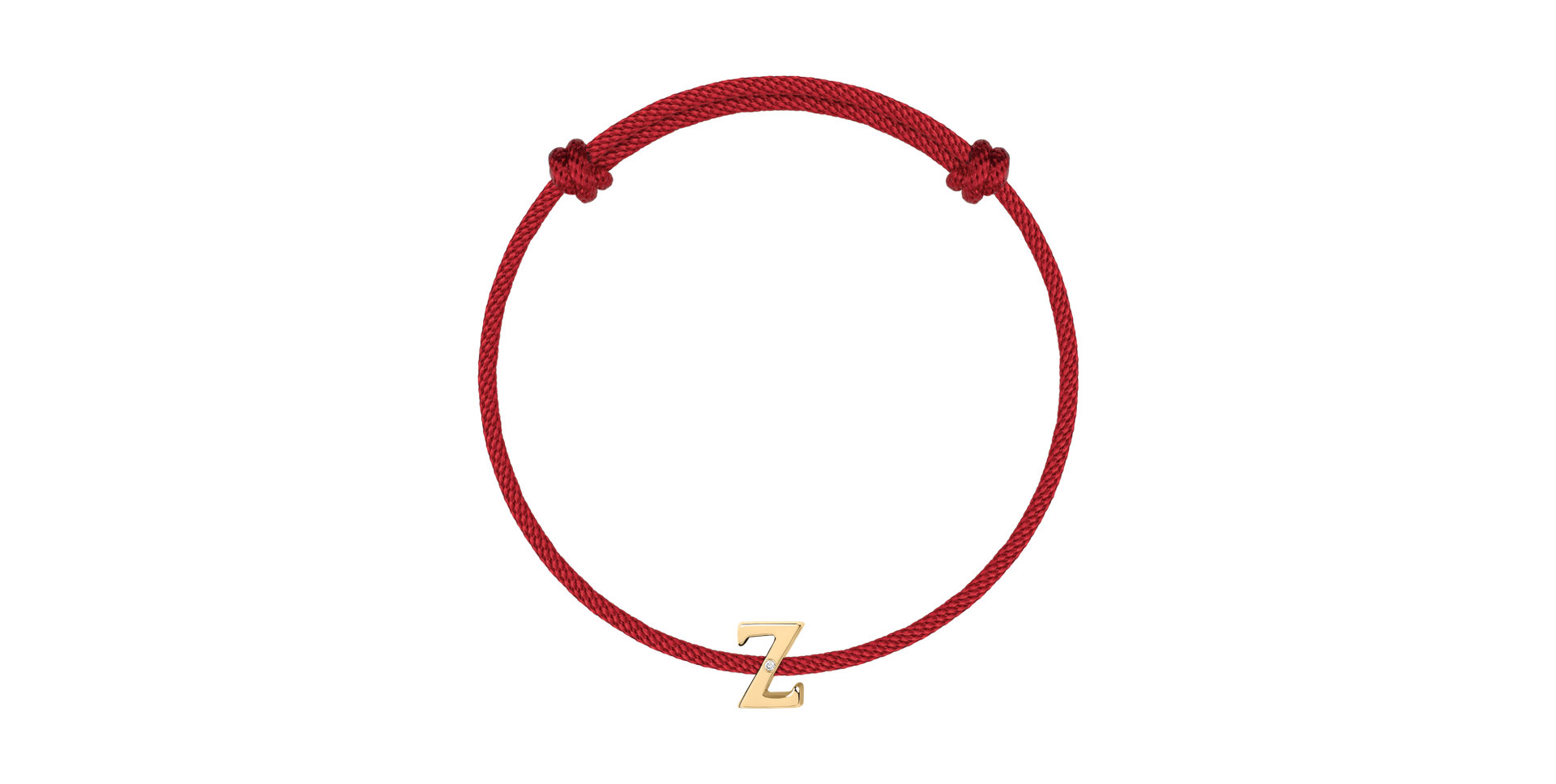 Diamantový náramok so šnúrkou Flat Line Z