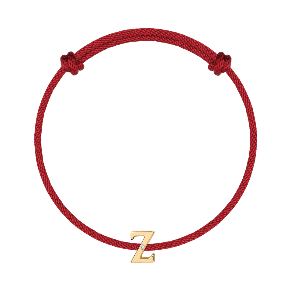 Diamantový náramok so šnúrkou Flat Line Z